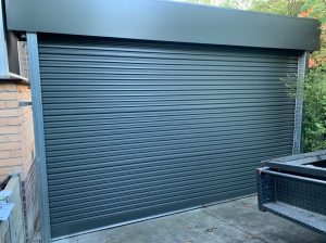 Taurean Roller Door, Colorbond Woodland Grey with Canopy