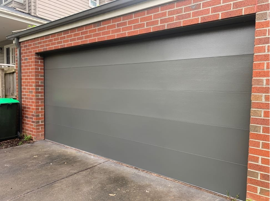 Gliderol Sectional Door in Woodland Grey. Madison Finish