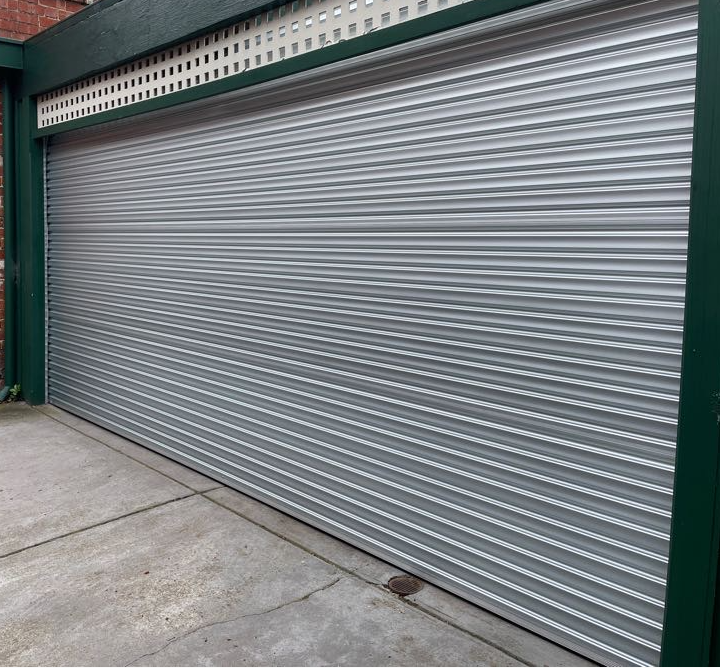 Taurean Roller Door, Colorbond Zincalume, Merlin Silent Drive Elite
